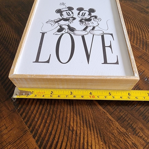 Disney Mickey & Minnie LOVE Wall Art Hobby Lobby 6"x9" Black White - Picture 4 of 5